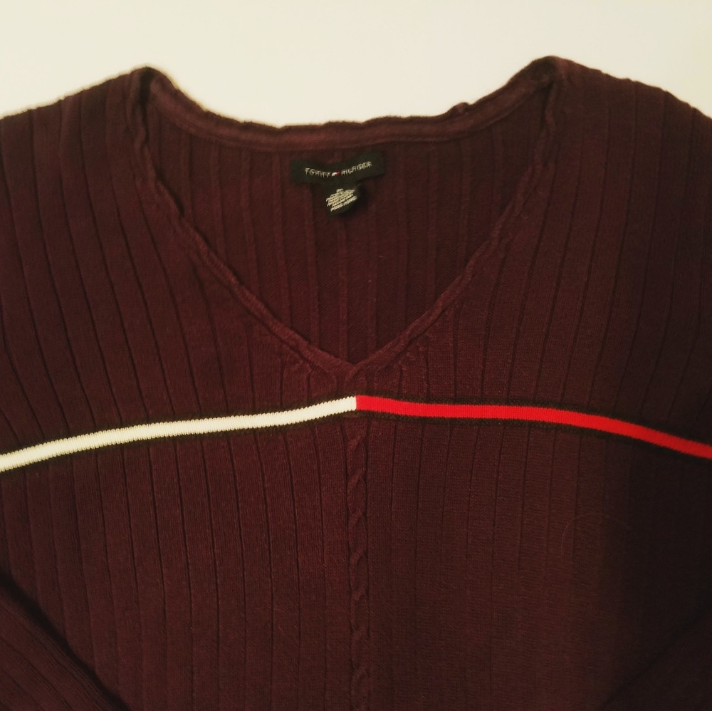 Tommy Hilfiger Womens Medium Dark Purple Sweater